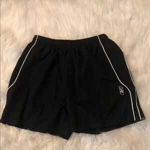 Reebok Black Athletic Shorts with White Accent